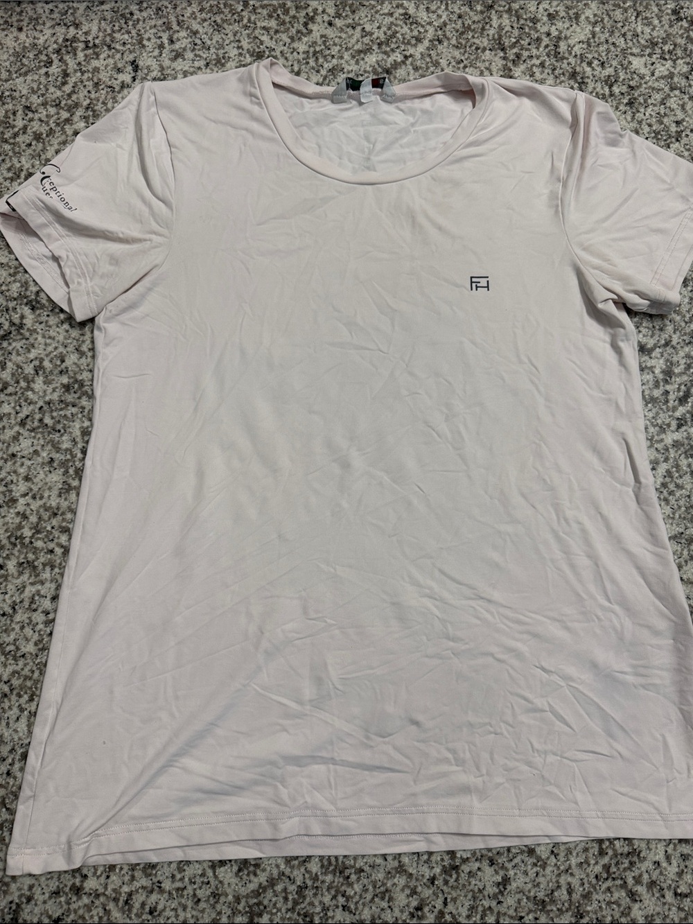 Women's Light Pink Crewneck Tee with Subtle Logo